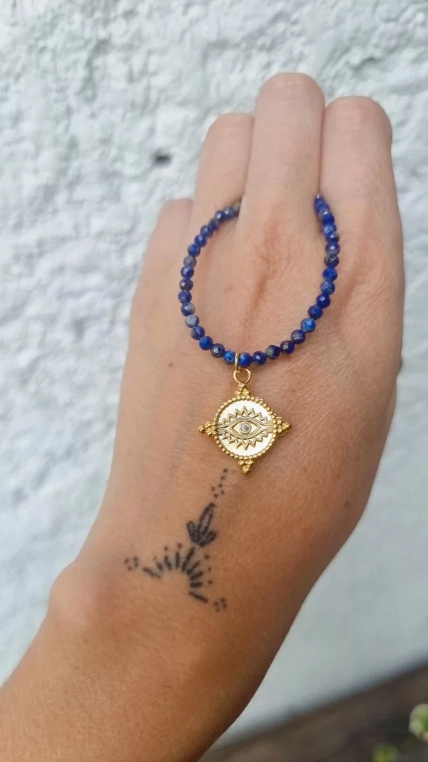 Collar lapislazuli ojo Zircón Doré - Imagen 4