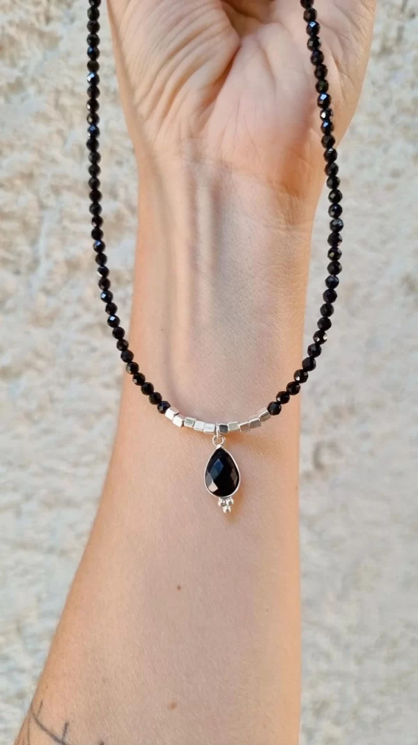 Collar Onix + plata