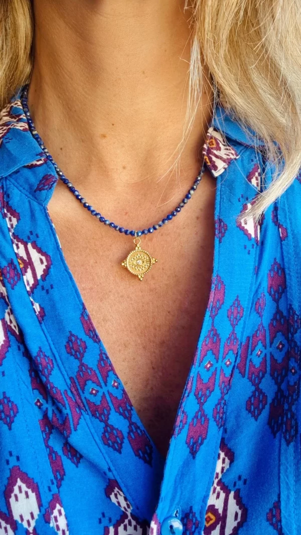 Collar lapislazuli ojo Zircón Doré - Imagen 2