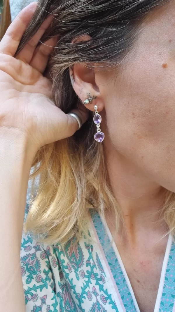 Aros Fancy✨️ amatista - Imagen 3
