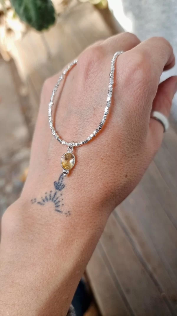 Pulsera Mostacilla chips + citrino