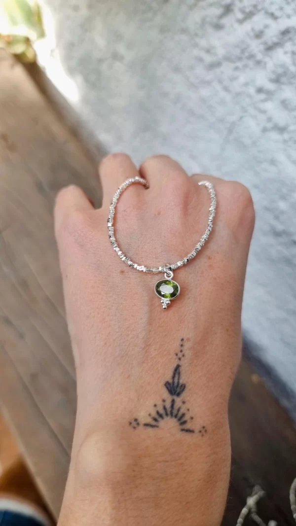 Pulsera mostacilla chips + peridoto - Imagen 2