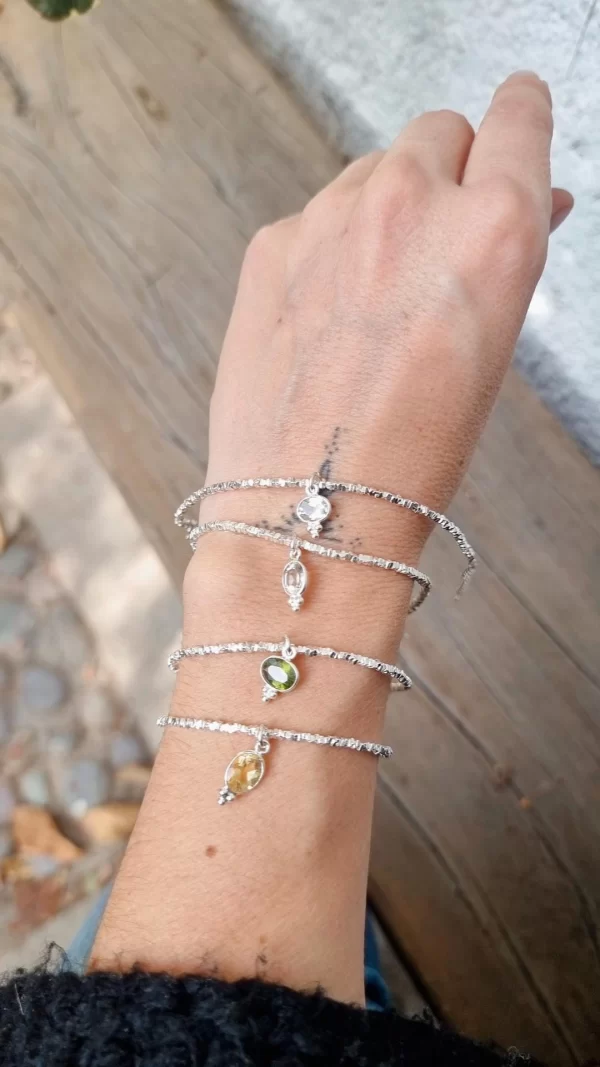 Pulsera mostacilla chips + peridoto - Imagen 4